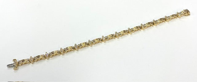 Diamond 14K Yellow Gold Bracelet