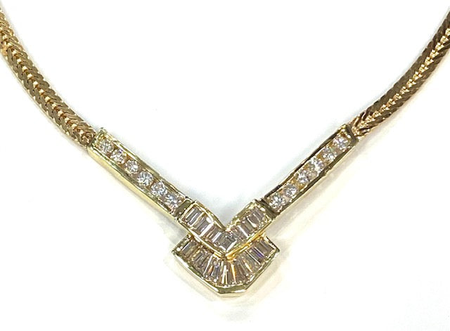 Diamond 14K Yellow Gold Necklace