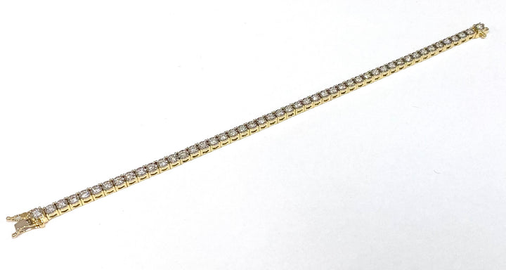 Diamond 14K Yellow Gold Tennis Bracelet