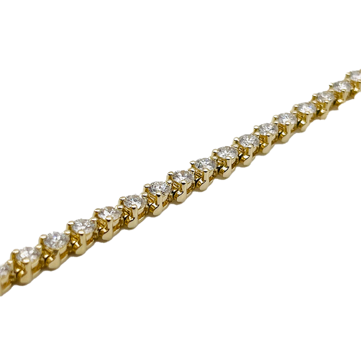 Diamond 14K Yellow Gold Tennis Bracelet