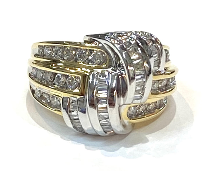 Diamond 14K Yellow Gold & White Gold Ring