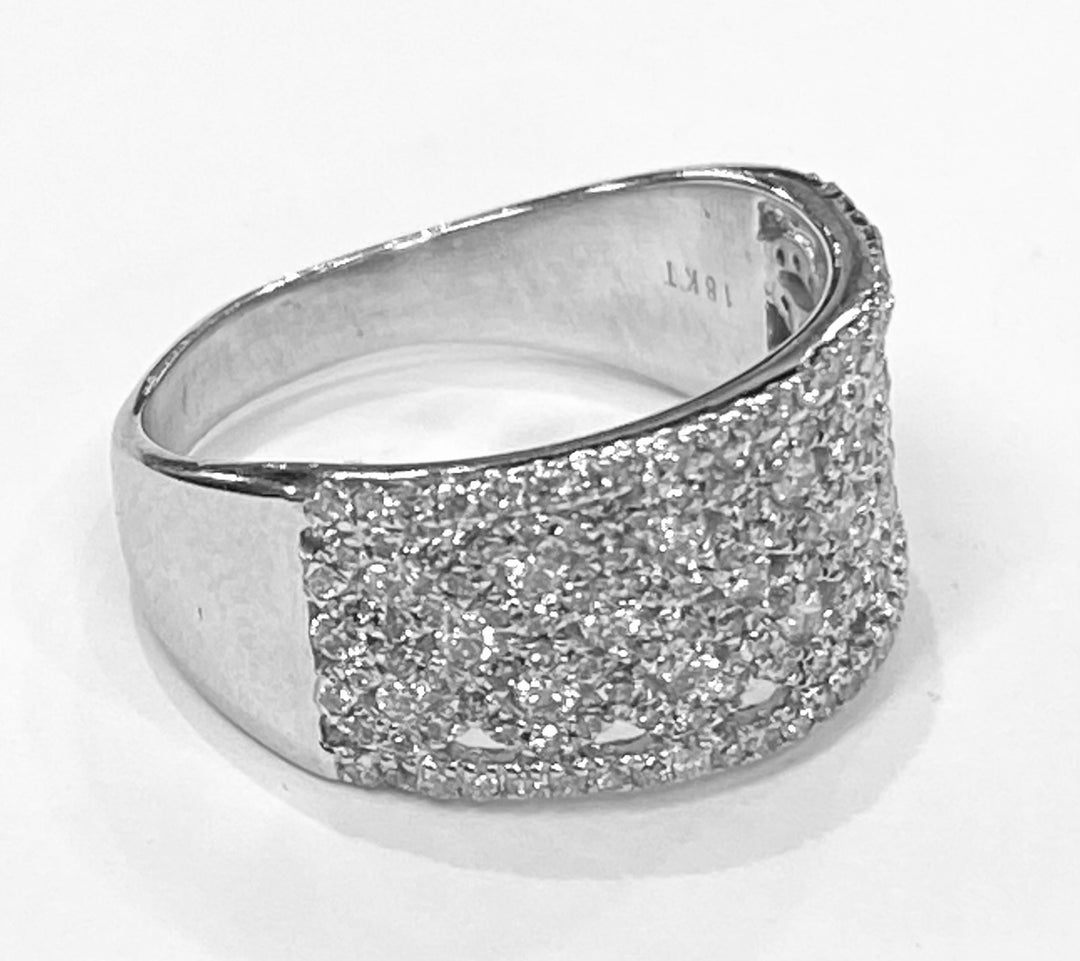 Diamond 18K White Gold Band Ring