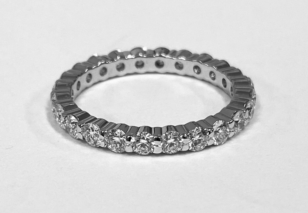 Diamond 18K White Gold Eternity Band