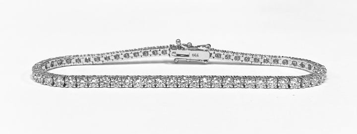 Diamond 18K White Gold Tennis Bracelet 5.00 Carats