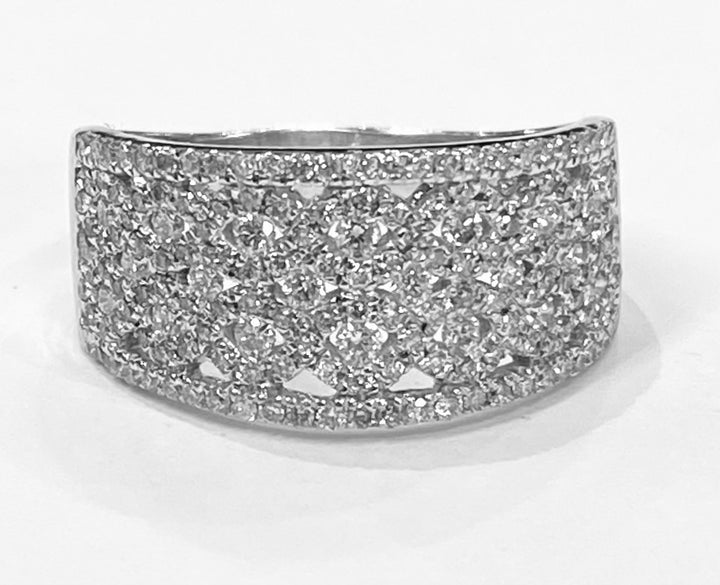 Diamond 18K White Gold Band Ring