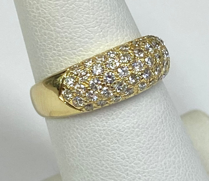 Diamond 18K Yellow Gold Band Ring