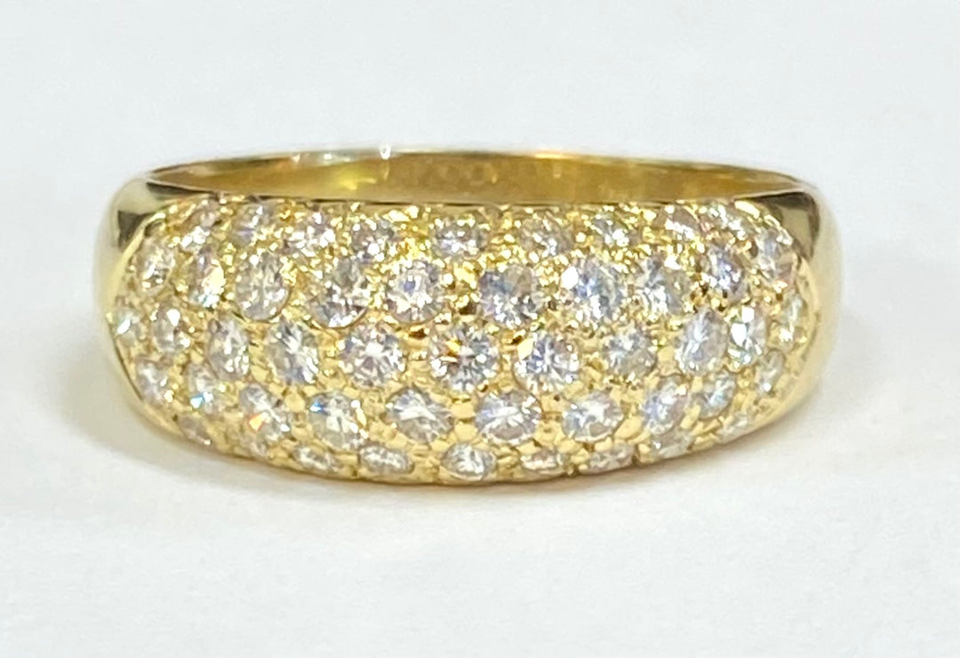 Diamond 18K Yellow Gold Band Ring