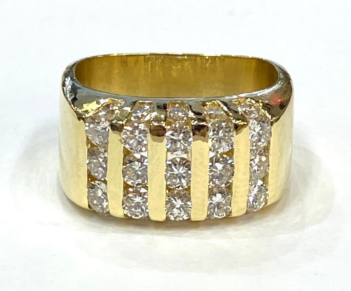 Diamond 18K Yellow Gold Band Ring