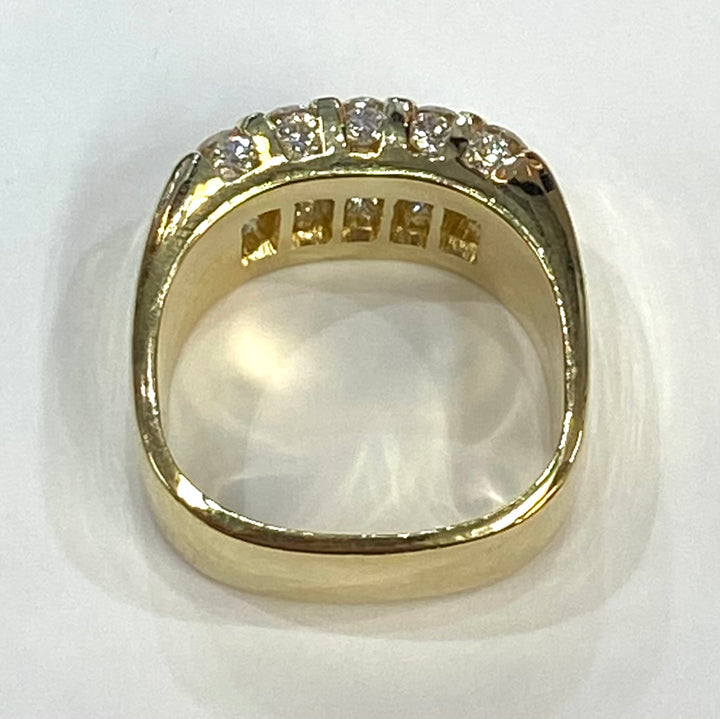 Diamond 18K Yellow Gold Band Ring