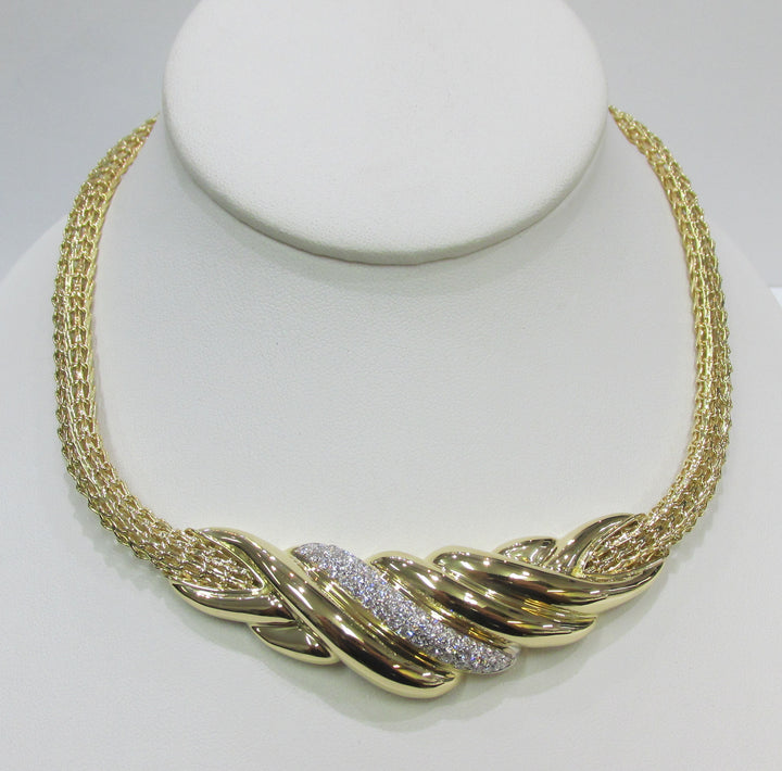 Diamond 18K Yellow Gold Necklace