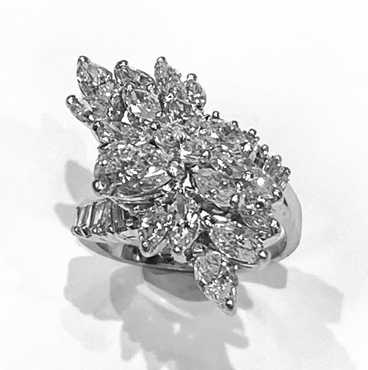 Diamond Platinum Cocktail Ring