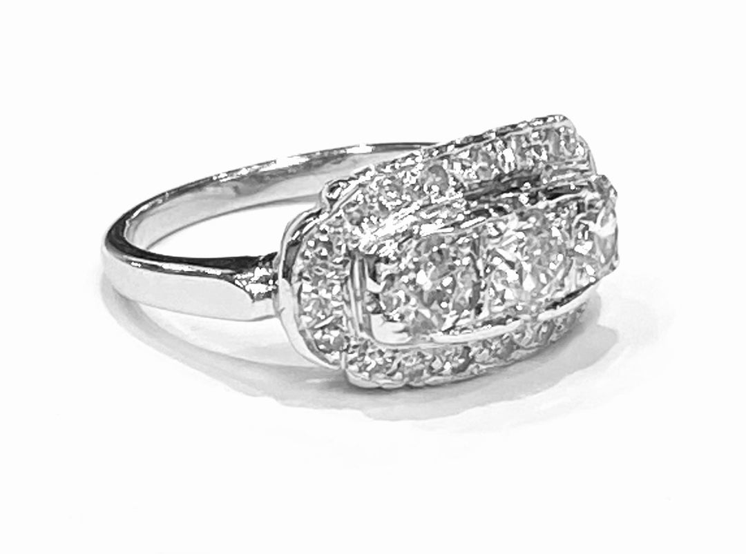 Vintage Diamond Platinum Ring