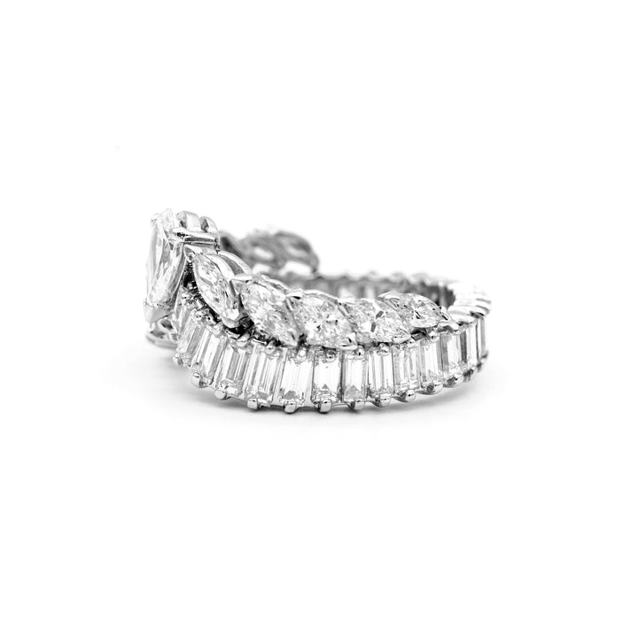 Diamond Platinum Vintage Custom Made Eternity Band Ring