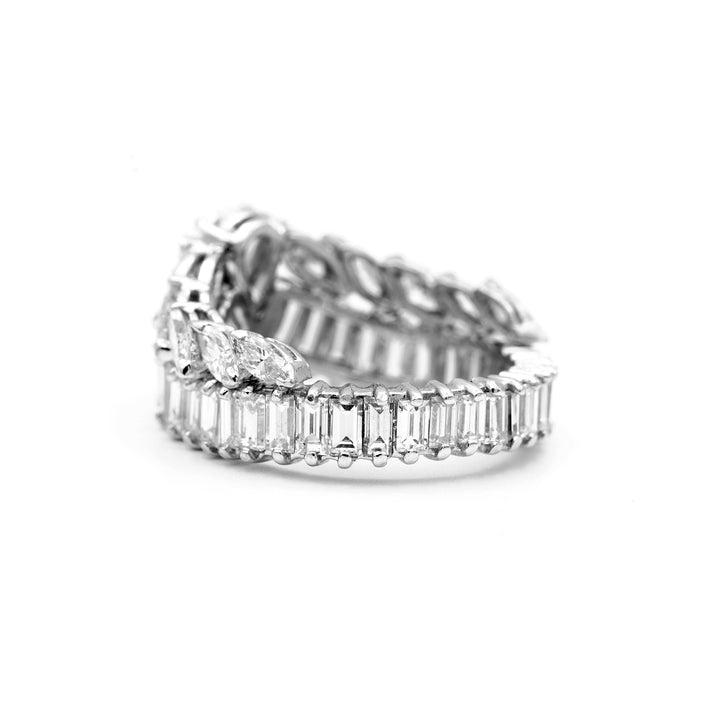 Diamond Platinum Vintage Custom Made Eternity Band Ring