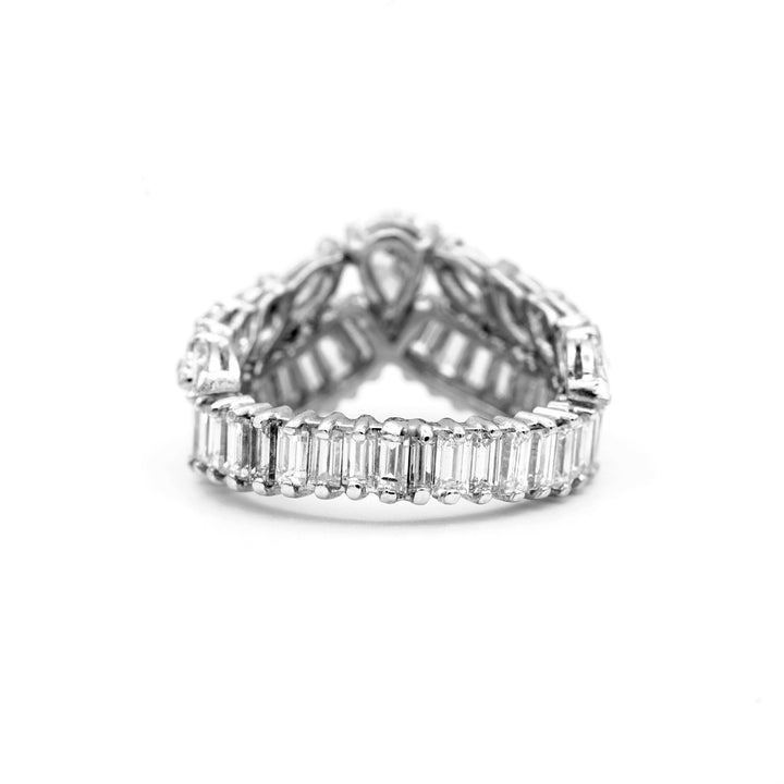 Diamond Platinum Vintage Custom Made Eternity Band Ring