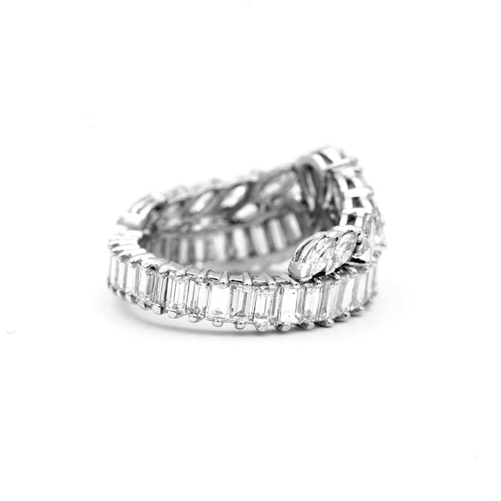Diamond Platinum Vintage Custom Made Eternity Band Ring