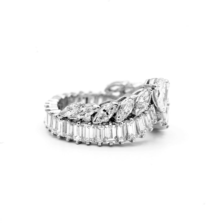 Diamond Platinum Vintage Custom Made Eternity Band Ring
