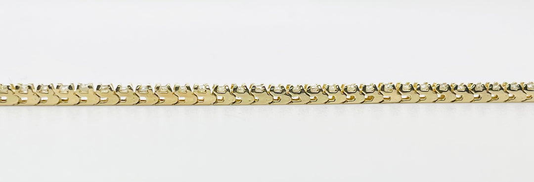 Diamond 14K Yellow Gold Tennis Bracelet 2.50 Carats