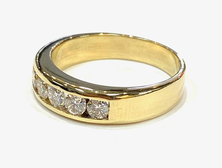 Gent's Diamond 14K Yellow Gold Band Ring