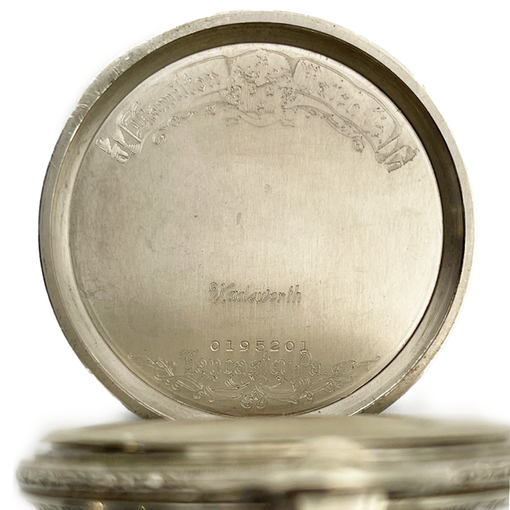 Hamilton 14K White Gold Vintage Pocket Watch