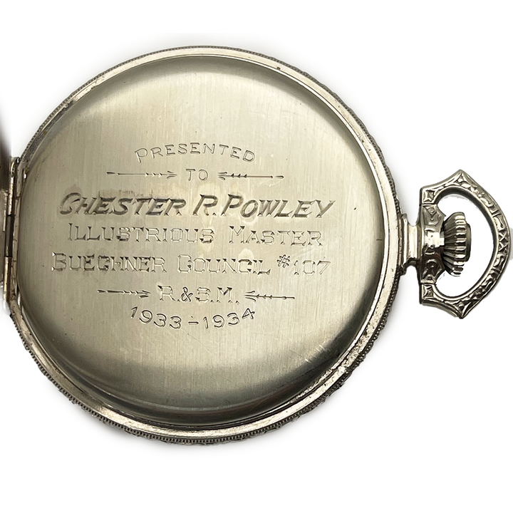 Hamilton 14K White Gold Vintage Pocket Watch