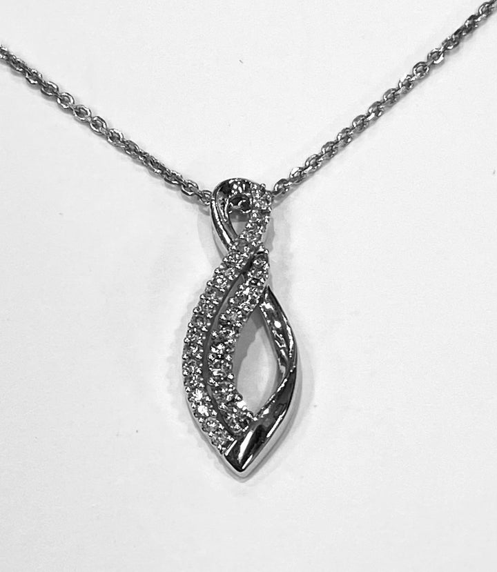 Diamond 14K WG Pendant & Chain