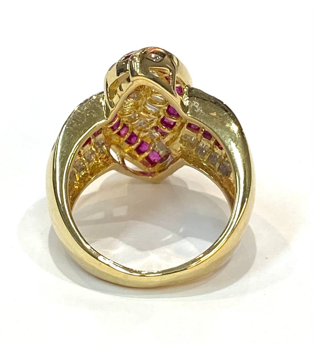 Ruby Diamond 18K YG Cocktail Ring