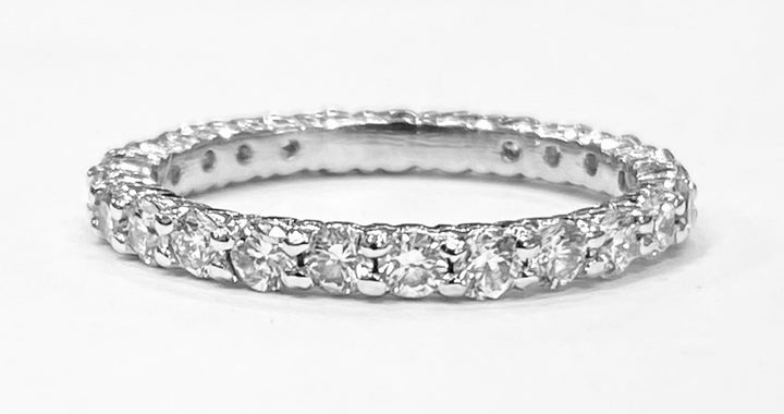 Diamond 14K White Gold Eternity Band