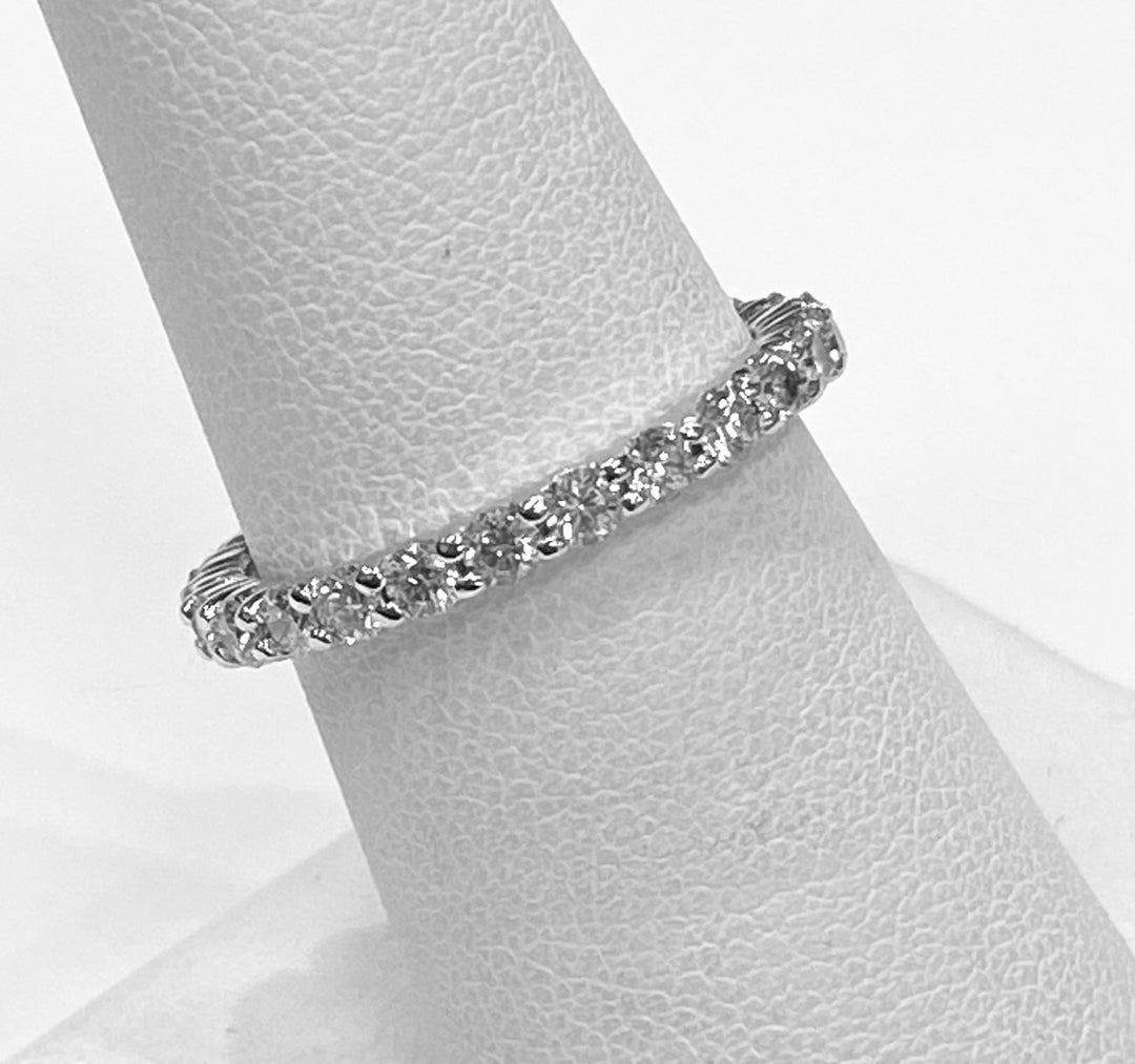 Diamond 14K White Gold Eternity Band