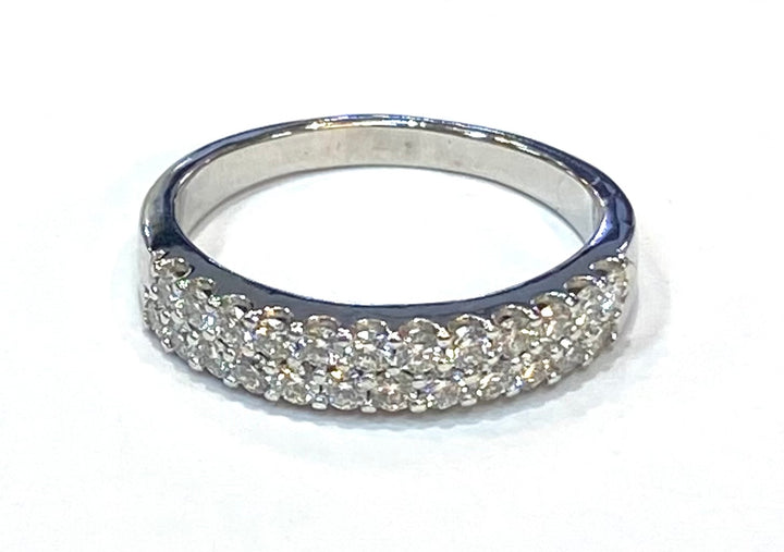 Diamond 14K WG Band Ring