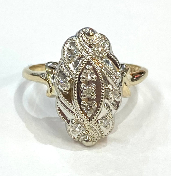 Vintage Diamond 14K Yellow Gold Ring