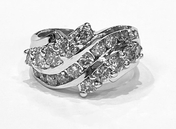 Diamond 14K White Gold Band Ring