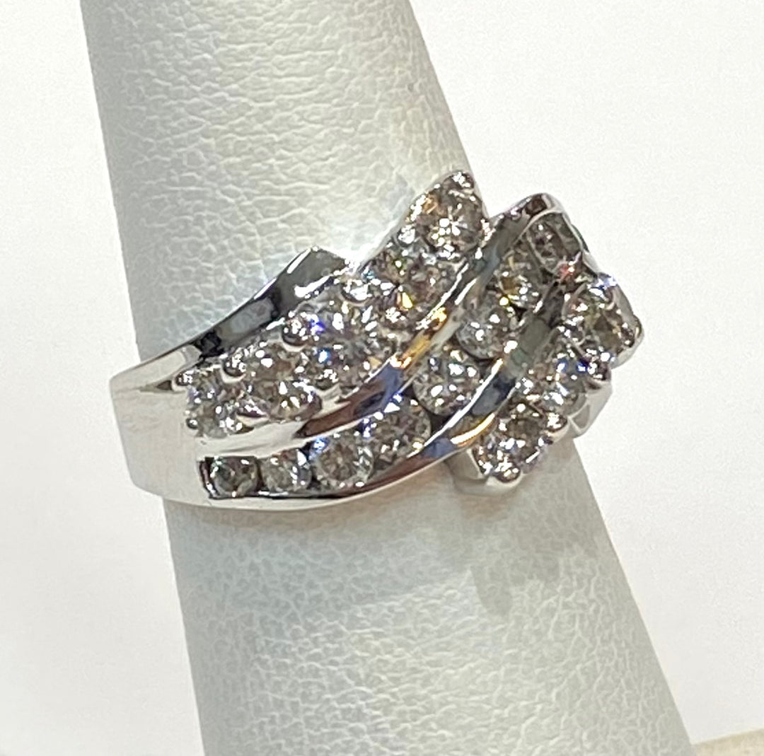 Diamond 14K White Gold Band Ring