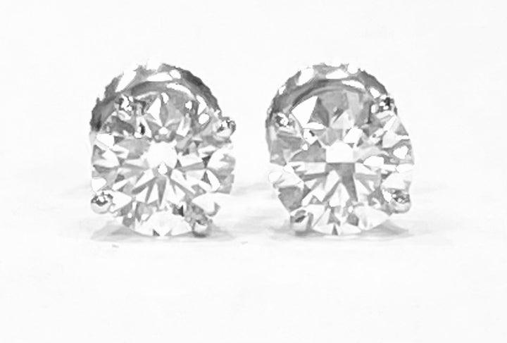 1.47 Carat VS1 E Lab Grown Diamond 14K WG Studs