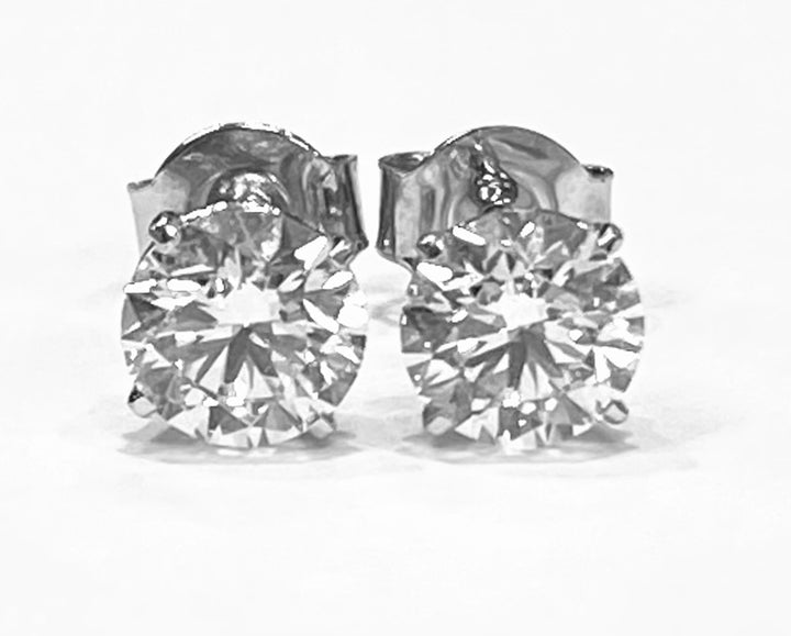 1.47 Carat VS1 E Lab Grown Diamond 14K WG Studs