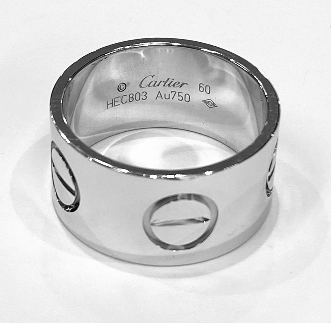 Cartier 18K White Gold Love Band Ring