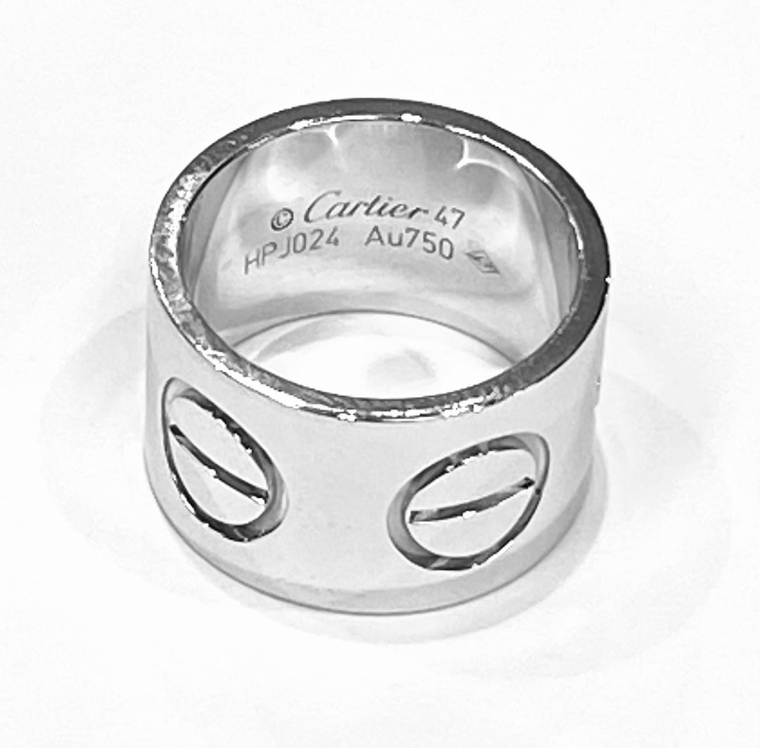 Cartier 18K White Gold Love Band Ring