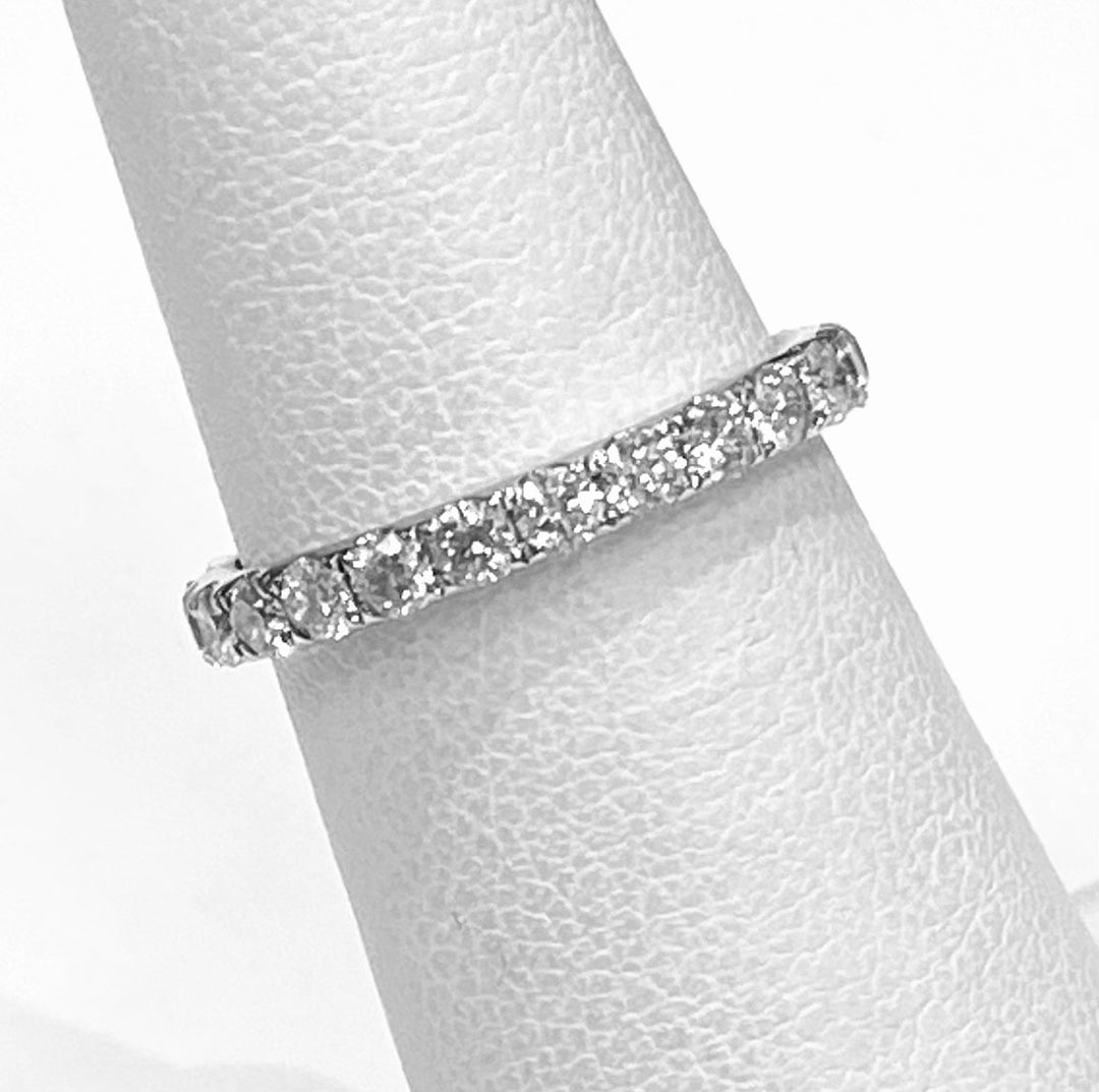 Diamond 18K White Gold Eternity Band