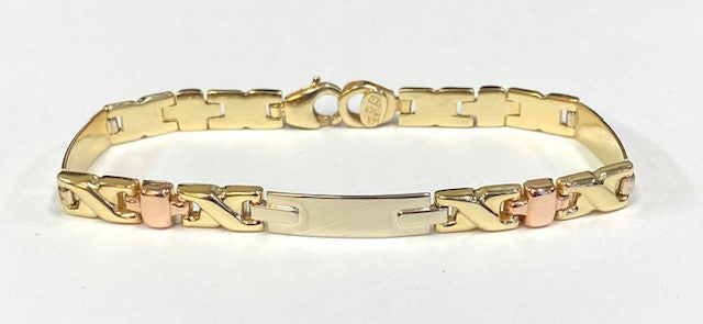 14K Tri Colored Gold Bracelet