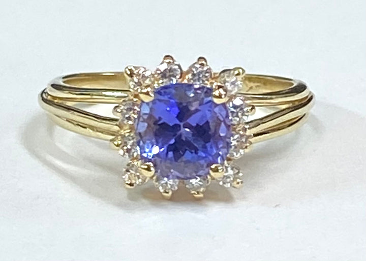 Tanzanite Diamond 14K Yellow Gold Ring