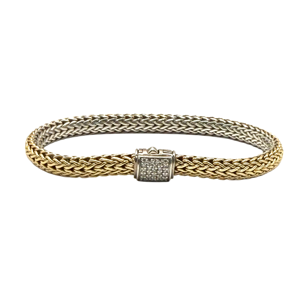 John Hardy Icon Reversible Diamond Clasp Bracelet