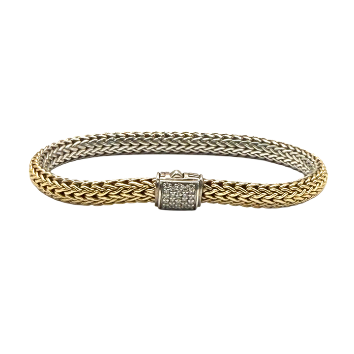John Hardy Icon Reversible Diamond Clasp Bracelet