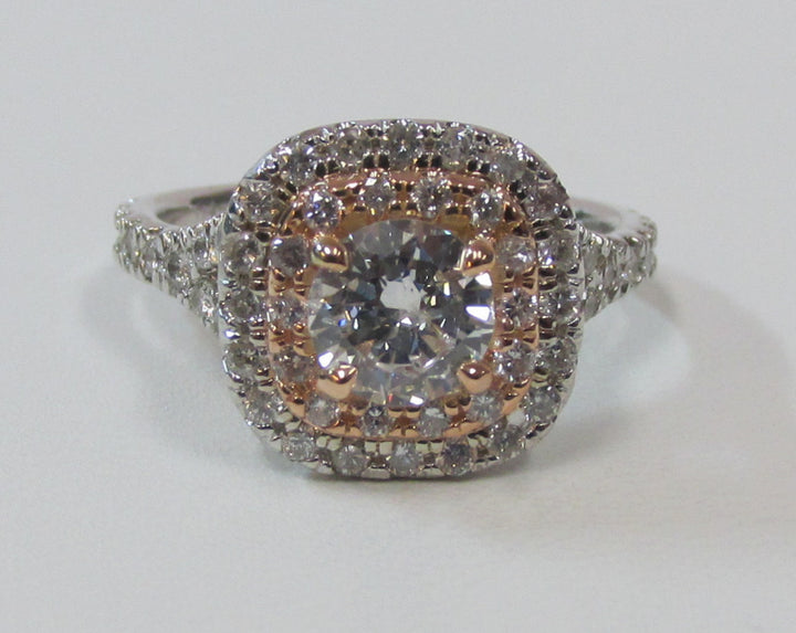 Lady’s Diamond 14K White & Rose Gold Engagement/Wedding Ring