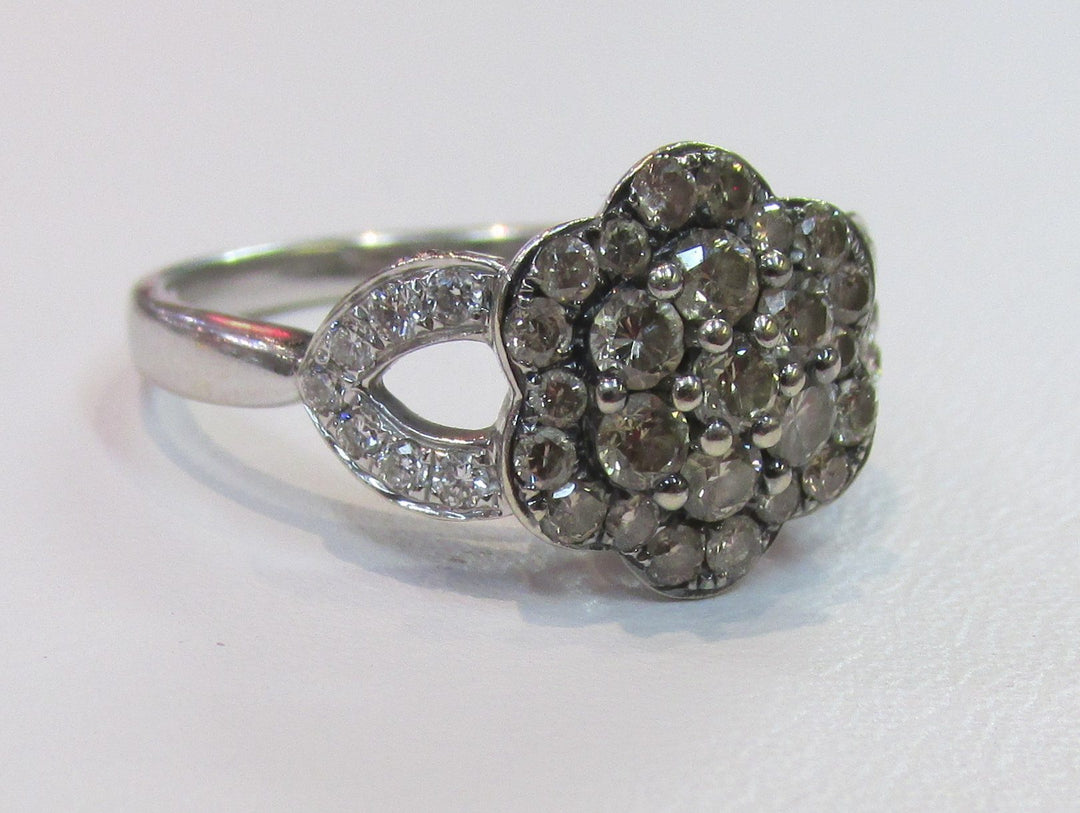 LeVian Lady’s Chocolate & Colorless Diamond 14K White Gold Ring