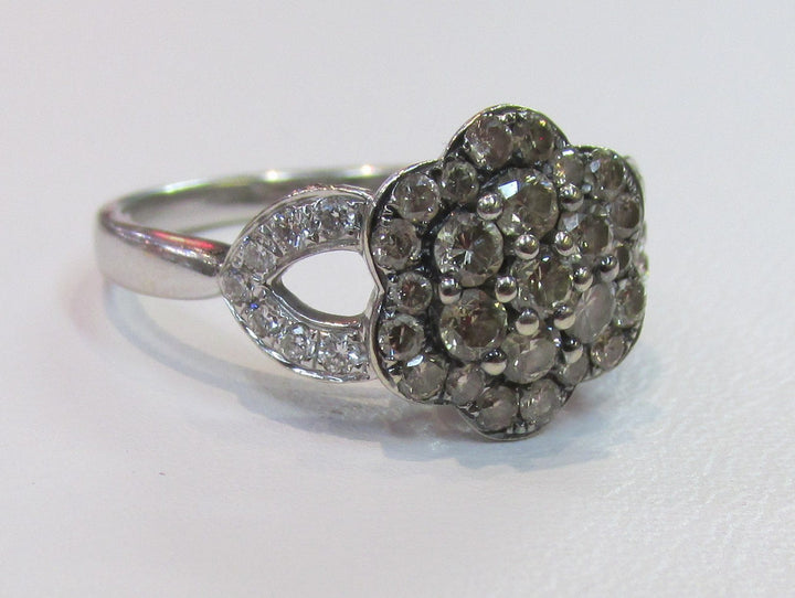 LeVian Lady’s Chocolate & Colorless Diamond 14K White Gold Ring