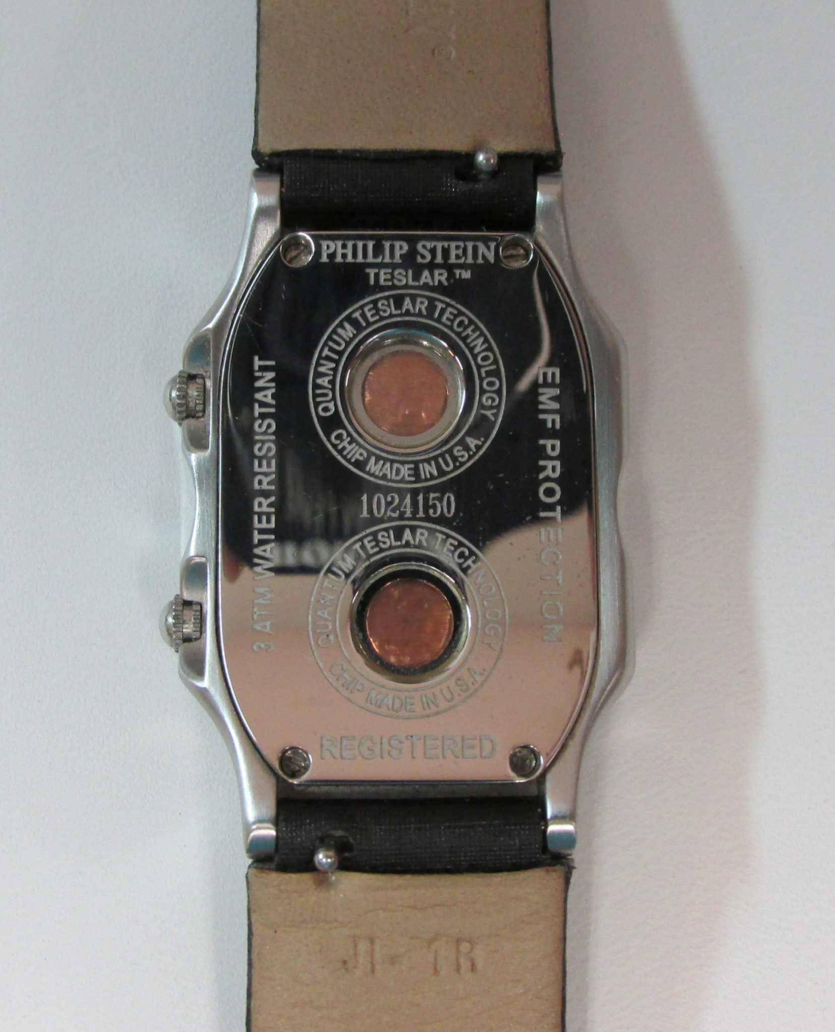Philip Stein Dual Time Zone “Teslar” Diamond Dial Stainless Steel