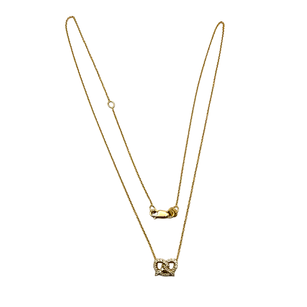 Roberto Coin Tiny Treasures 18K YG Salty Pretzel Pendant Necklace