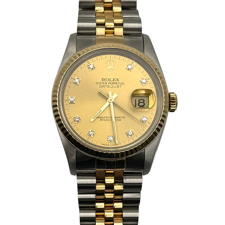 Rolex Date Just Two Tone Wristwatch 16233