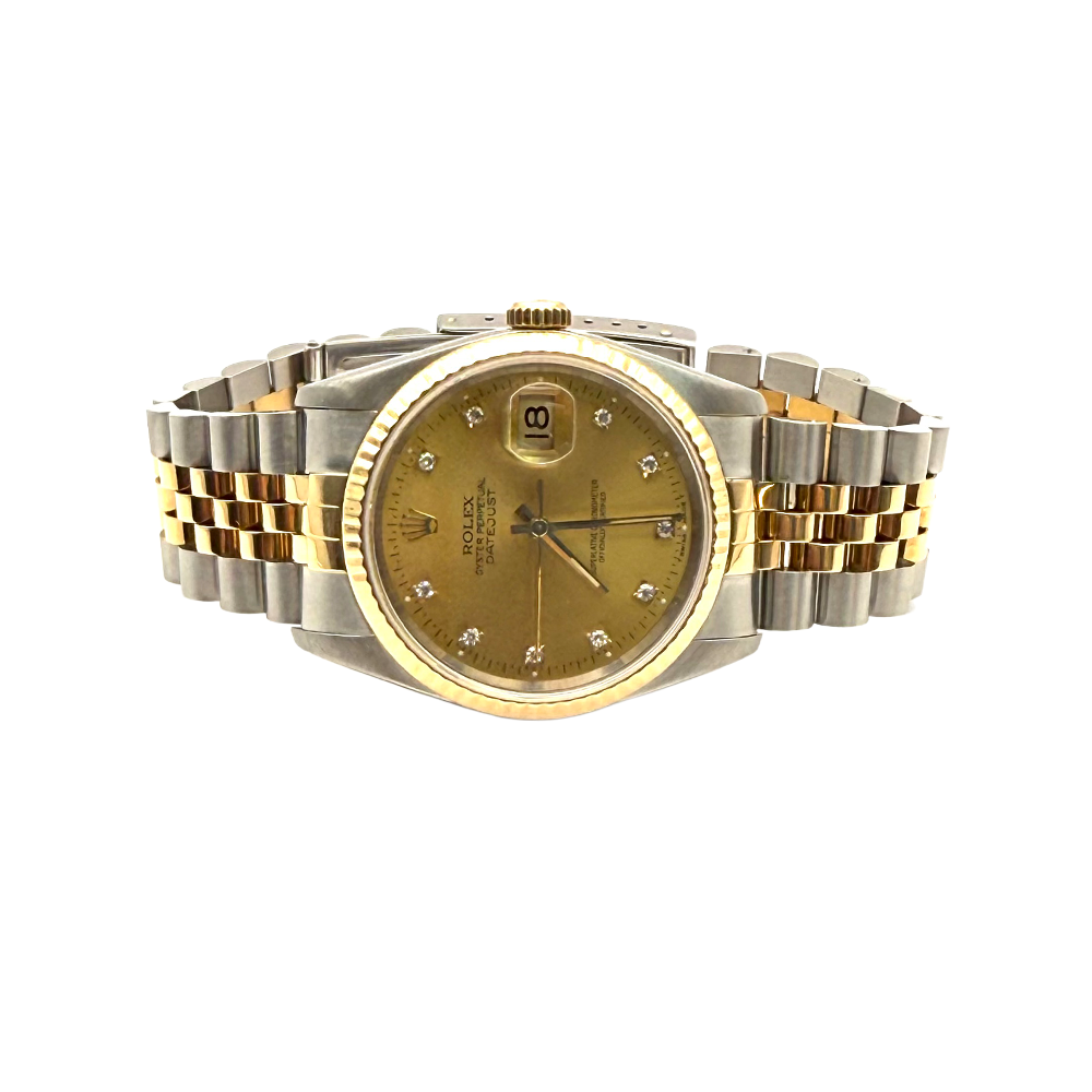 Rolex Date Just Two Tone Wristwatch 16233