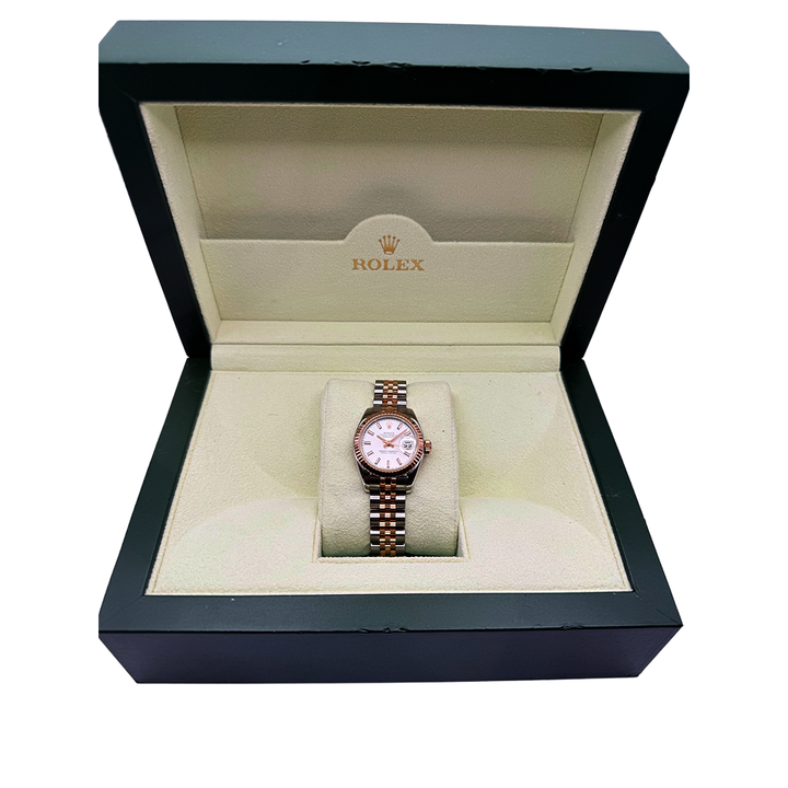 Rolex Oyster Perpetual DateJust 18K RG & SS Lady's Wristwatch